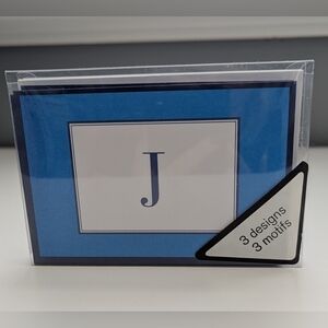 NWT Carlton Cards Monogrammed "J" Note/ Stationary Cards w/Envelopes